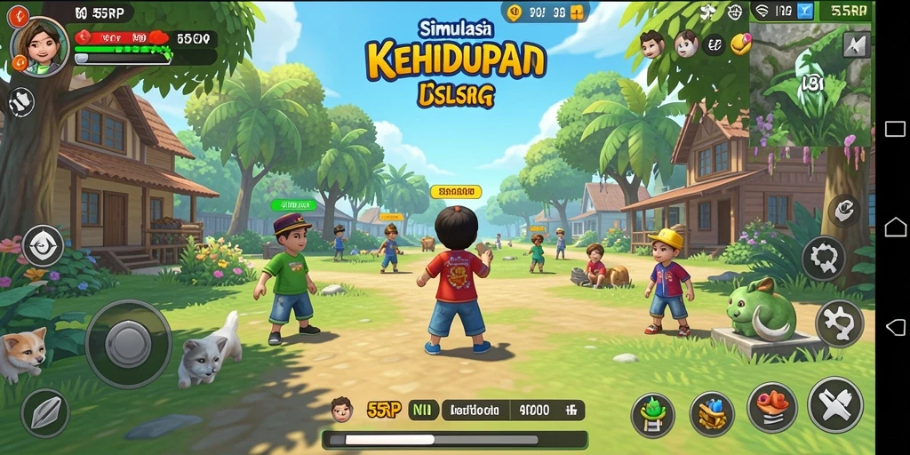 Tampilan gameplay menarik dari 55RP dengan interaksi sosial yang kaya.