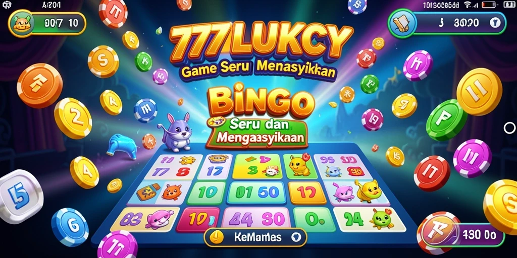 Tampilan gameplay menarik dari 777LUKCY dengan suasana Bingo.