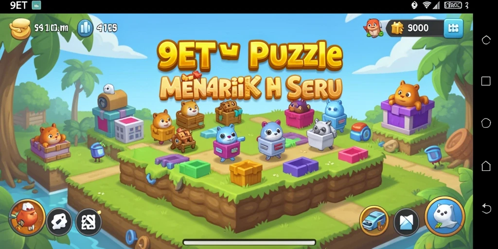 Screenshot gameplay <strong>9ET</strong> menunjukkan tantangan teka-teki yang menarik dan grafis yang memukau.