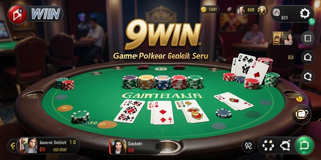 Screenshot tampilan gameplay Poker seru di 9WIN.