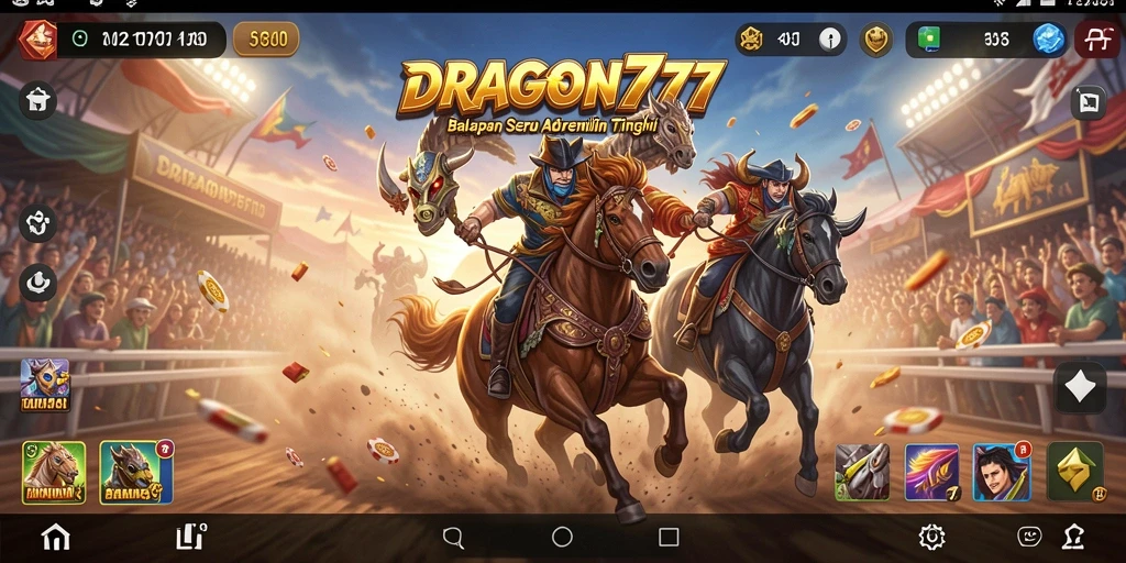 Tampilan gameplay balapan seru di DRAGON777.