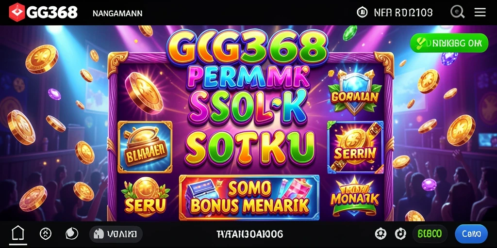Screenshot gameplay GG368 menampilkan gulungan yang berputar dan grafis menarik.