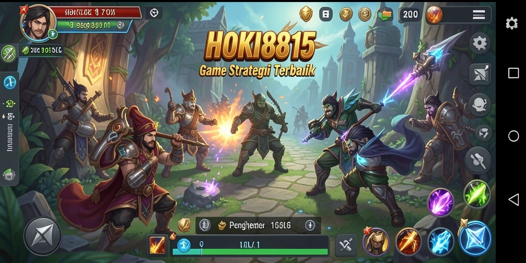 Tangkapan layar menampilkan pertempuran strategis seru di HOKI8815.