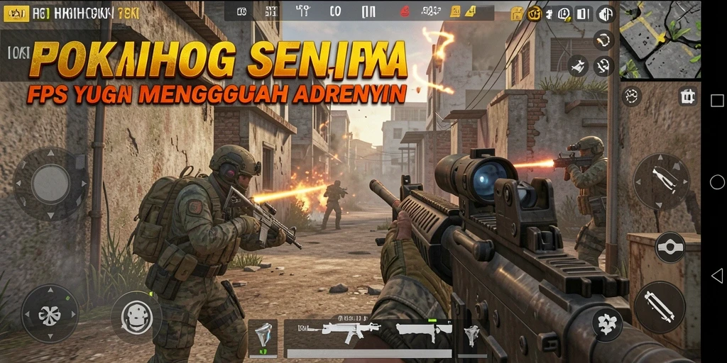 Gameplay intens HOKIHOKI dengan aksi tembak-menembak seru.