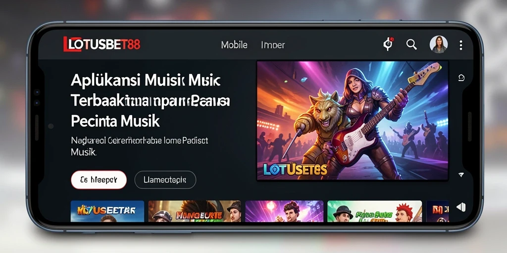 Tampilan gameplay LOTUSBET88 dengan antarmuka musik yang menarik.