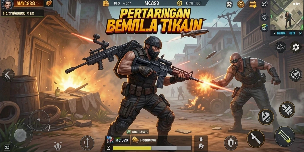 Tampilan utama gameplay MC888 yang penuh aksi dan pertarungan seru.