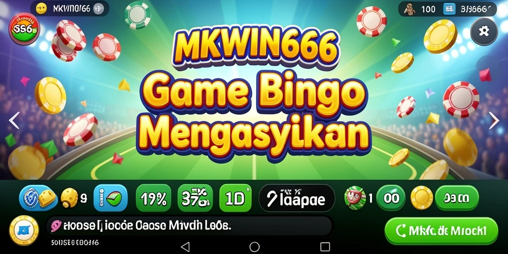 Screenshot gameplay MKWIN666 menampilkan aksi Bingo seru.