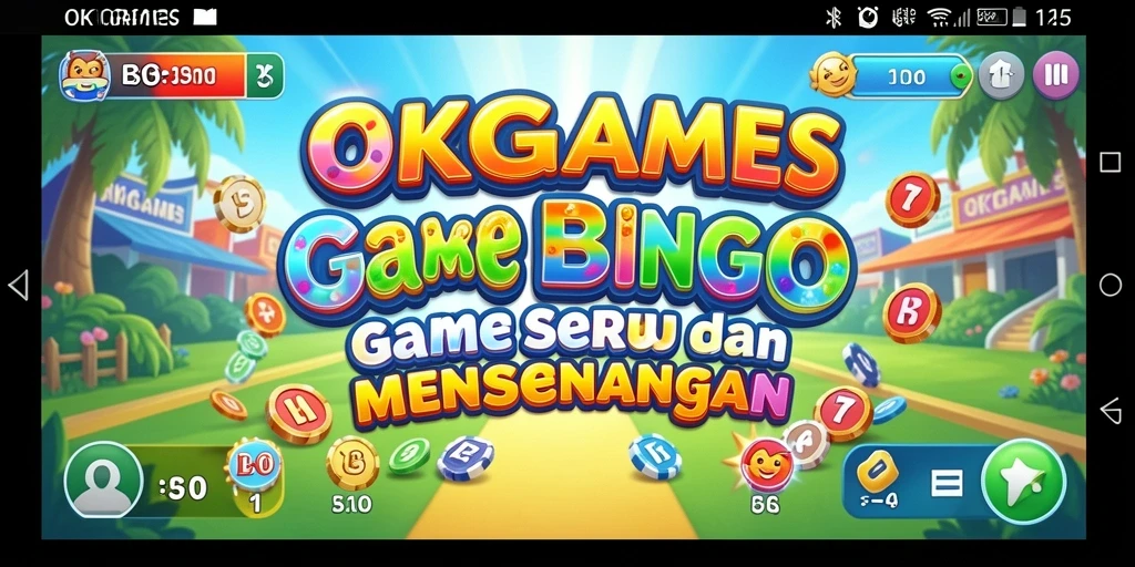 Tampilan gameplay seru dari OKGAMES dengan berbagai kartu Bingo.