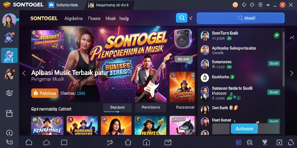 Screenshot gameplay memperlihatkan pengalaman menyanyi bersama di SONTOGEL.