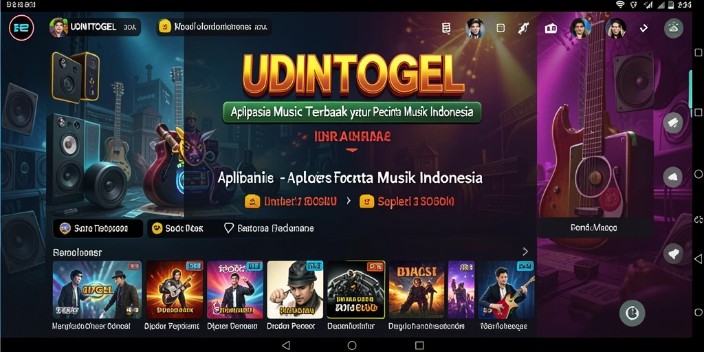 Tampilan gameplay UDINTOGEL dengan interaksi musik yang menarik.
